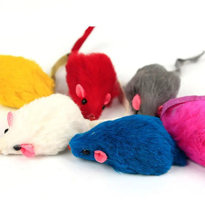 10 PCS PLUSH MOUSE CAT TOYS (Random Color) Teal Zeus