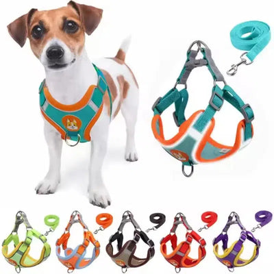 Adjustable Reflective Dog Harness Set