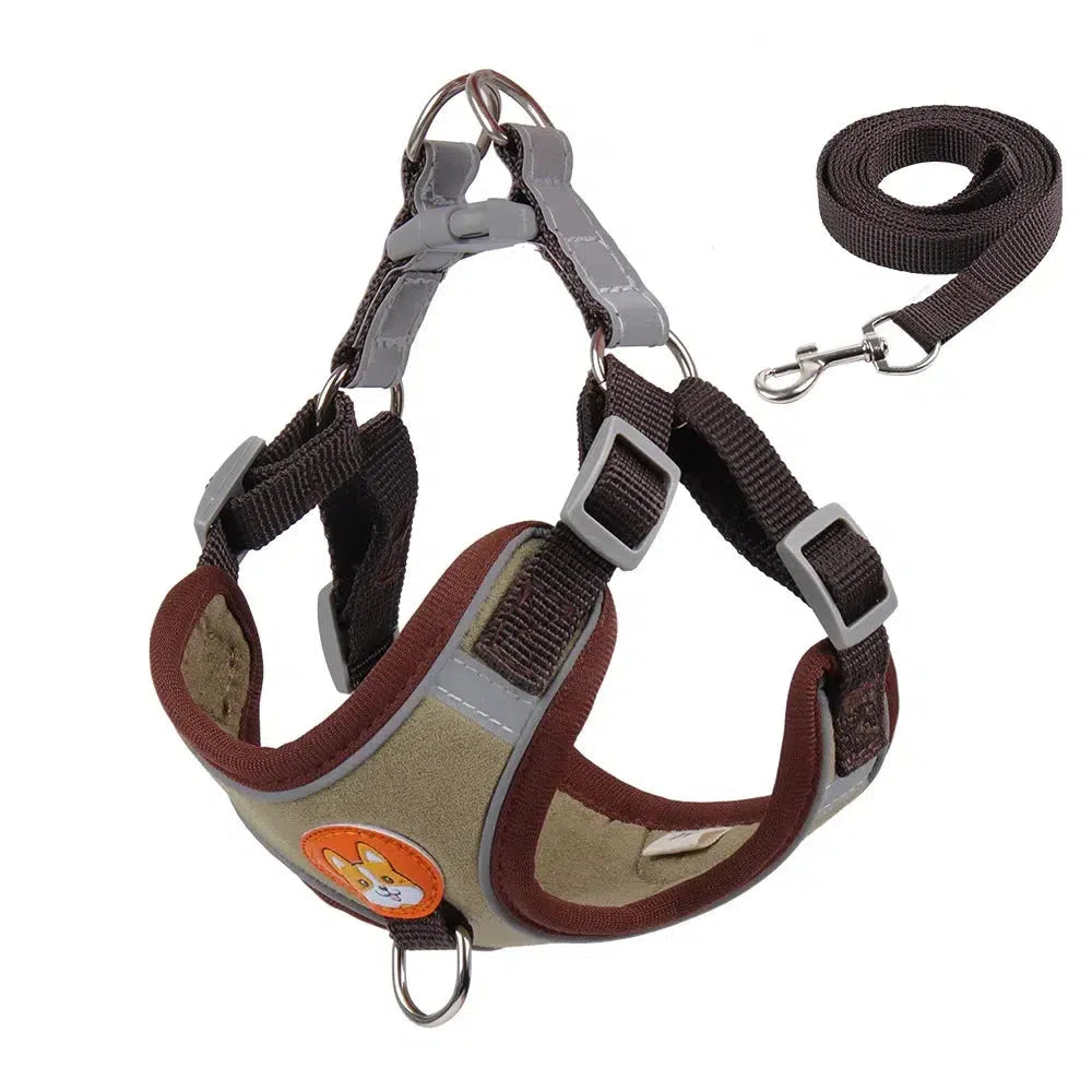 Adjustable Reflective Dog Harness Set