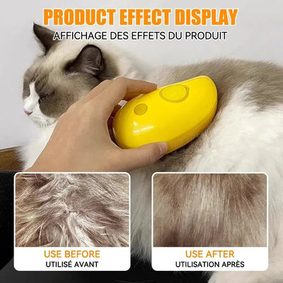 3 - in - 1 Steamy Grooming Brush - Poochi Paws