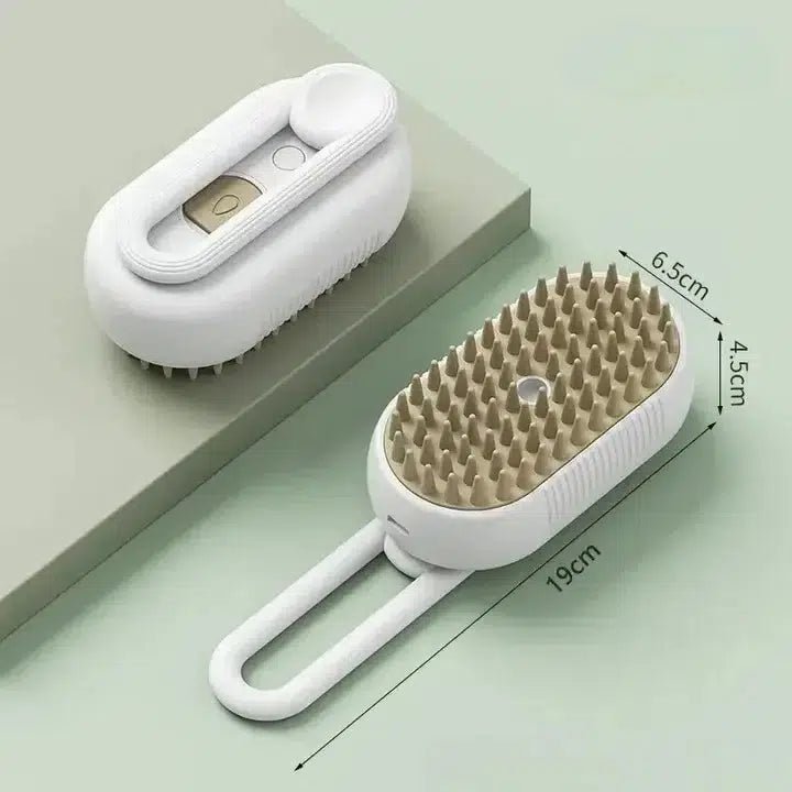 3 - in - 1 Steamy Grooming Brush - Poochi Paws