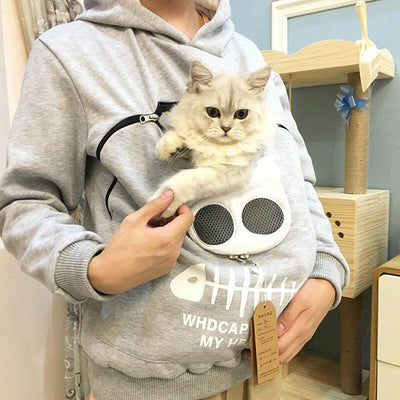 Cat Pocket Hoodie Sweatshirt