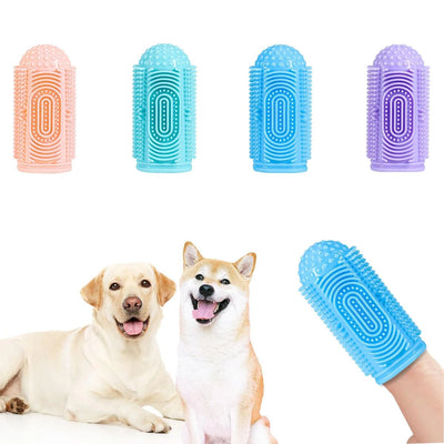 4 - Pack Dog Finger Toothbrush Kit - Poochi Paws