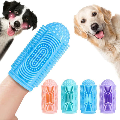 4 - Pack Dog Finger Toothbrush Kit - Poochi Paws