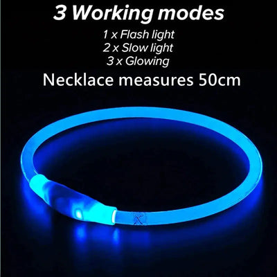 LED Dog Collar - USB Glowing