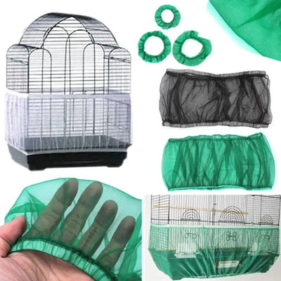 Breathable Nylon Bird Cage Seed Guard Cover AliExpress