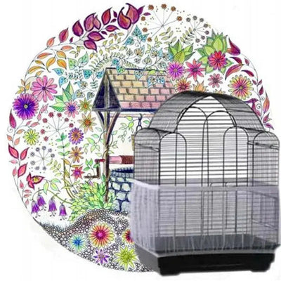 Breathable Nylon Bird Cage Seed Guard Cover AliExpress