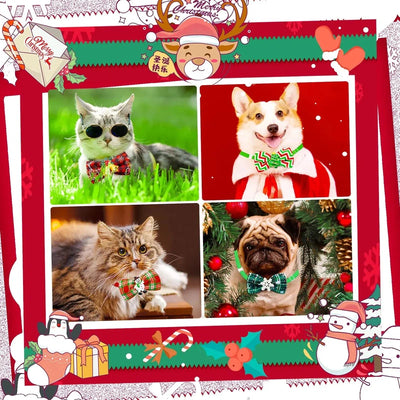 Christmas Dog & Cat Bowtie Set AliExpress