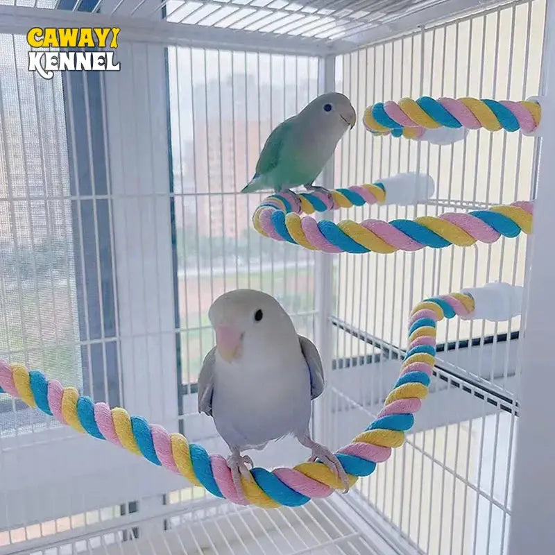 Colorful Cotton Rope Parrot Climbing and Swing Toy AliExpress