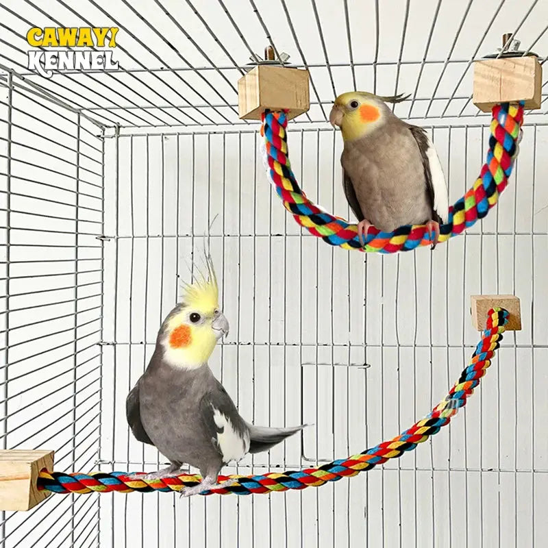 Colorful Parrot Climbing and Bite Toy with Swing Stand AliExpress