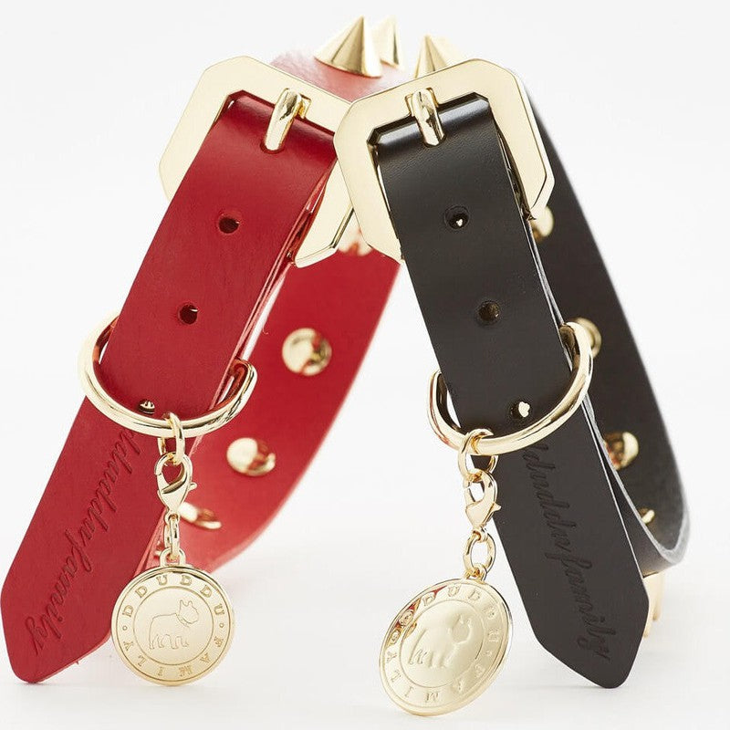 Golden Spike Red Collar – Bold, Durable, Luxurious Emerald Alfie