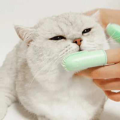 Double Finger Soft Dog And Cat Toothbrush for Fresh Breath AliExpress