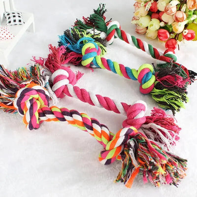 Durable Cotton Rope Knot Chew Toy for Dogs AliExpress