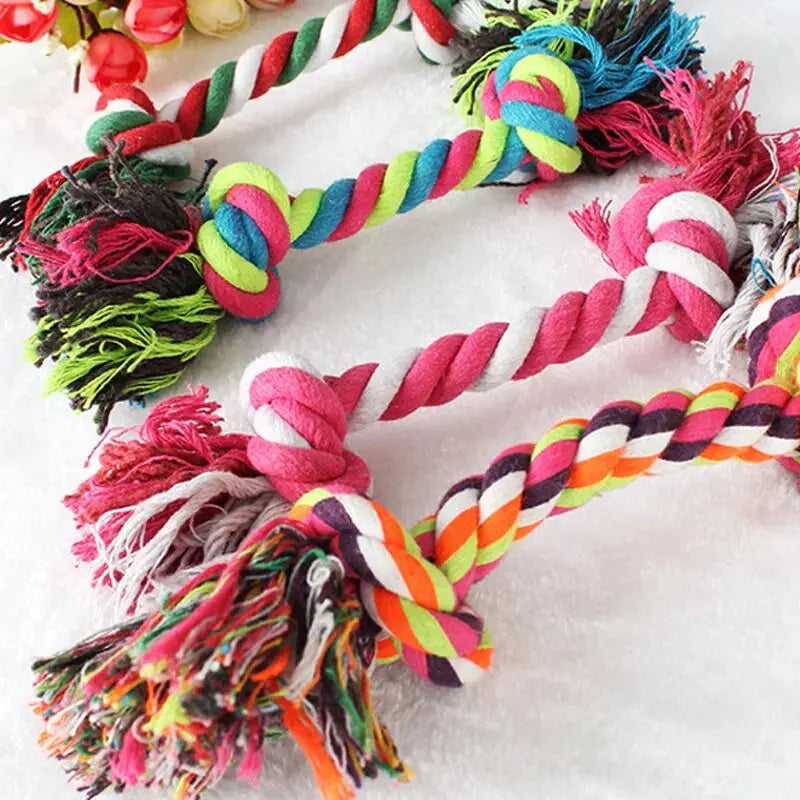 Durable Cotton Rope Knot Chew Toy for Dogs AliExpress