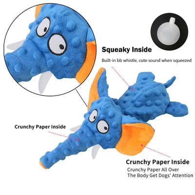 Durable Squeaky Plush Elephant Toy for Dogs AliExpress