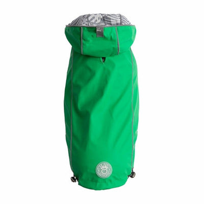 Reversible Elasto-Fit Green Raincoat for Stylish Dogs Beige Antigone