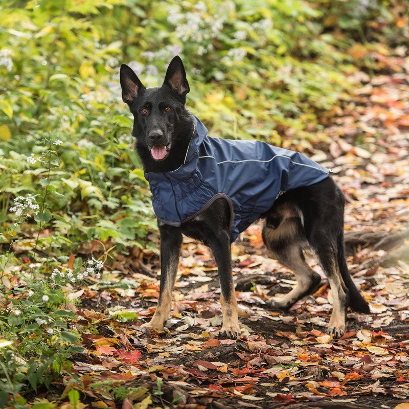 Reversible Elasto-Fit Navy Raincoat for Stylish Dogs Beige Antigone