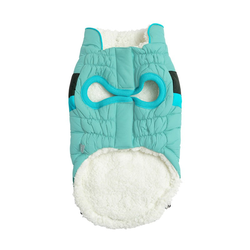 Alpine Puffer - Light Aqua Stylish Dog Jacket Beige Antigone