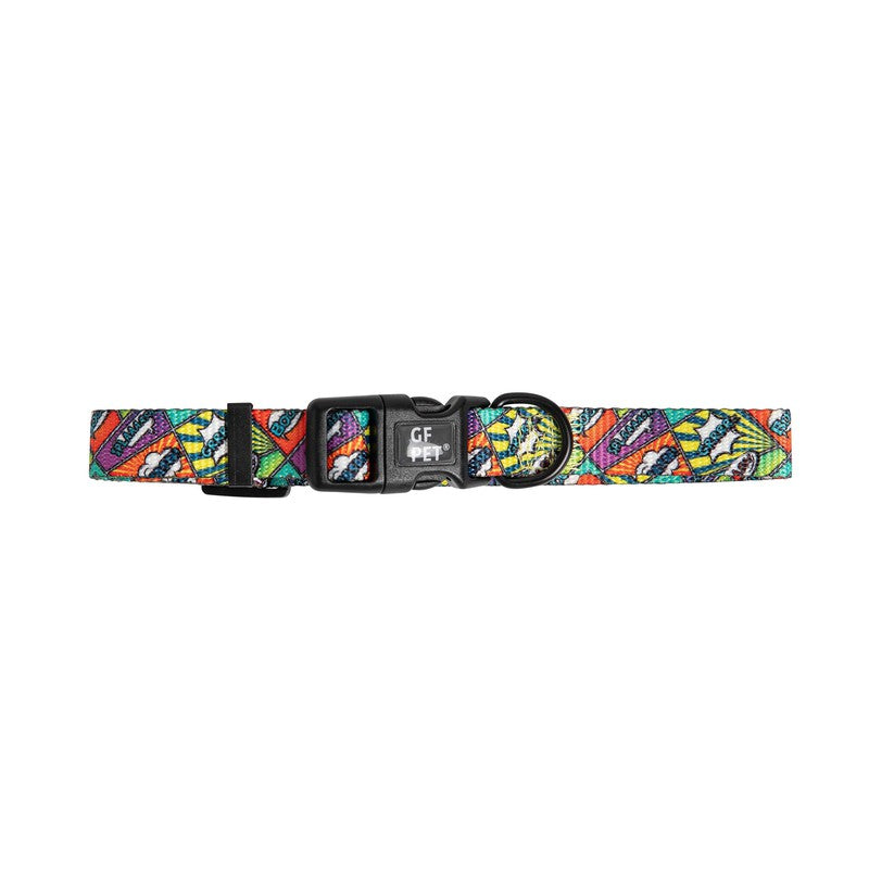 Printed Comic Book Dog Collar – Stylish & Durable Beige Antigone