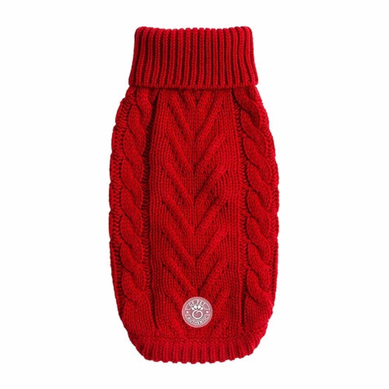 Chalet Sweater - Red Luxurious Knit for Stylish Dogs Beige Antigone