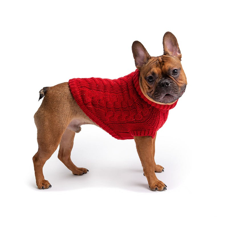 Chalet Sweater - Red Luxurious Knit for Stylish Dogs Beige Antigone