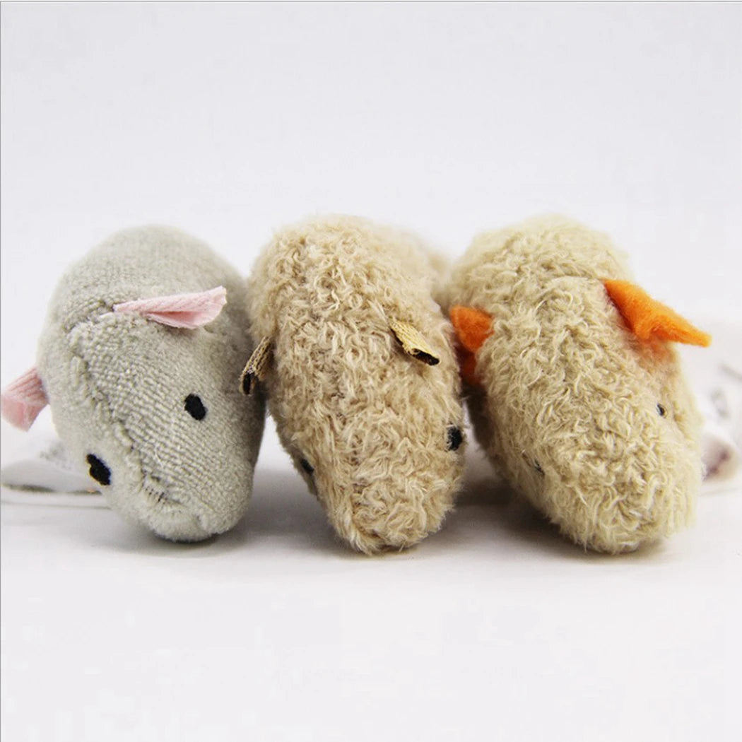 3-Piece Interactive Cat Plush Mice Toys AliExpress