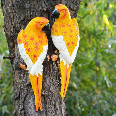 Wall-Mounted Resin Parrot Statue for Garden Decor AliExpress