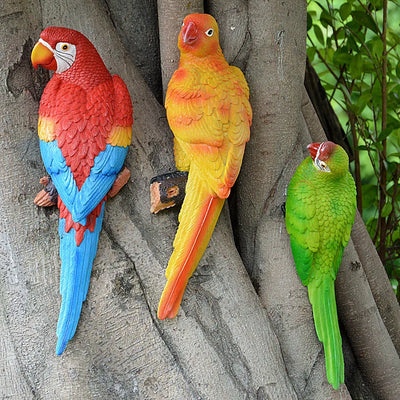 Wall-Mounted Resin Parrot Statue for Garden Decor AliExpress