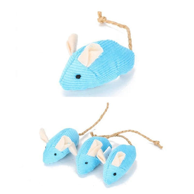 3-Piece Interactive Cat Plush Mice Toys AliExpress