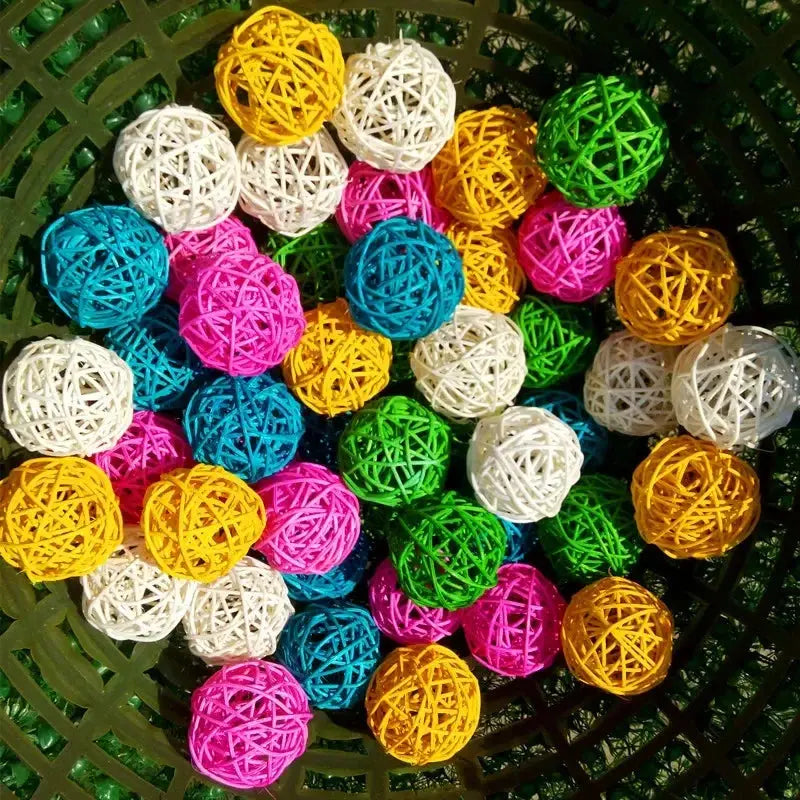 Multicolor Parrot Chewing Toy Balls Set AliExpress