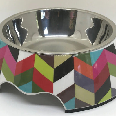 Picasso Medium Dog Bowl Plum Semele