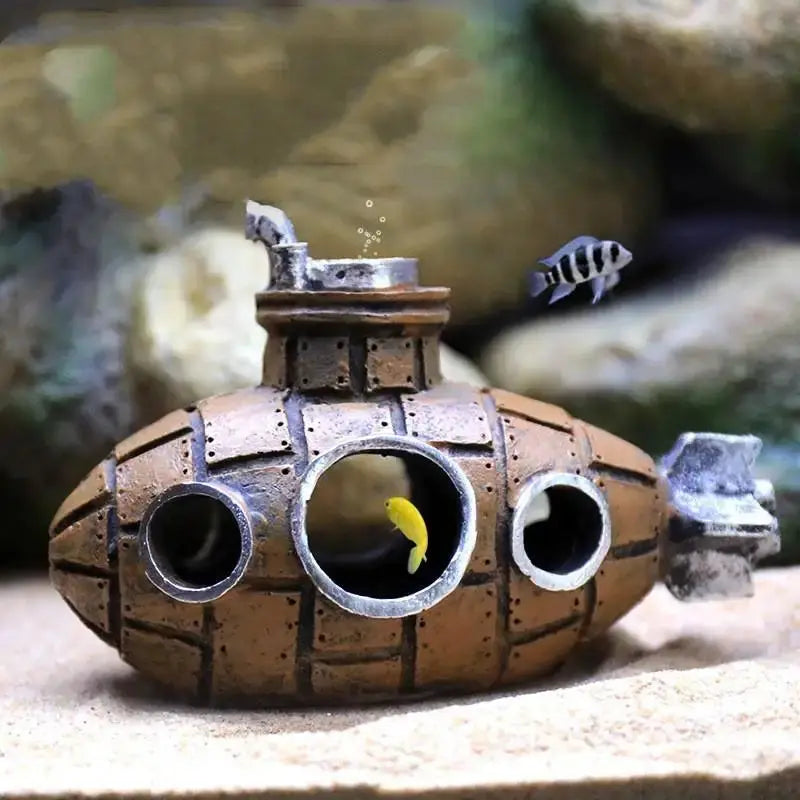 Resin Submarine Cave Shelter for Aquariums AliExpress