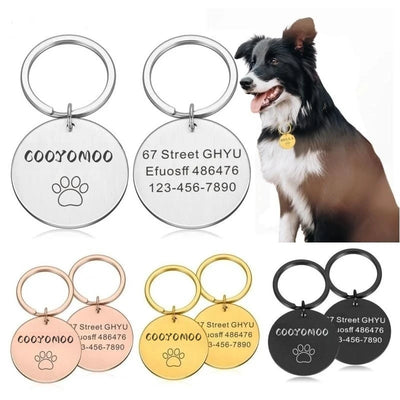 Personalized Paw Print ID Tag