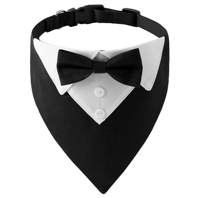 Tuxedo Bow Tie Dog Collar