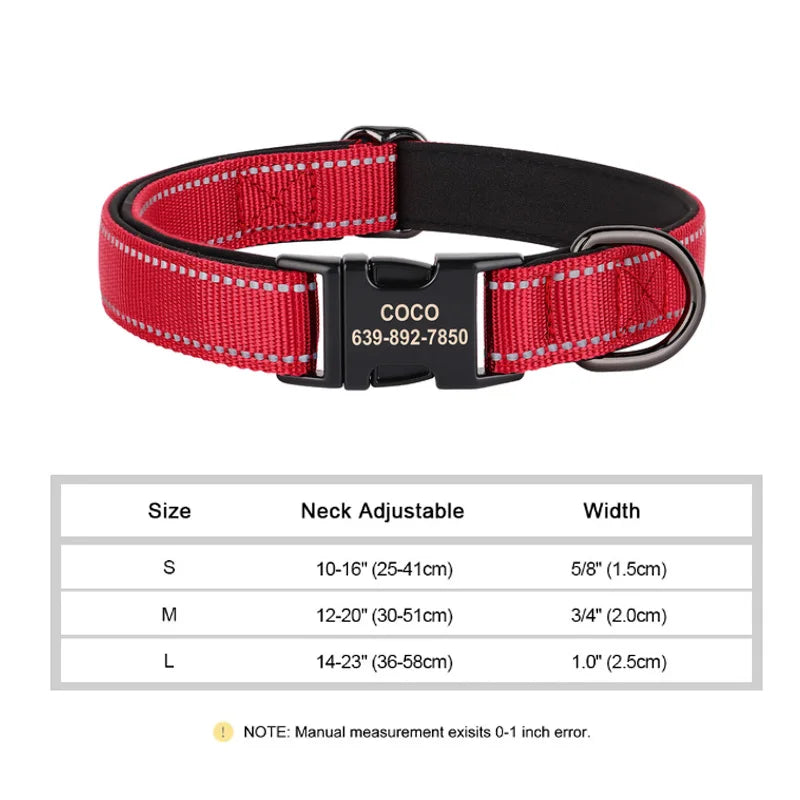 Personalized Reflective Dog Collar