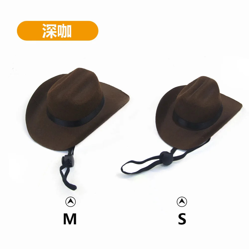 British Pet Dog Hat Star Cowboy Hat Pet Supplies Adjustable Dog Costume Top Hat Headwear Dogs Caps Pet Sun Hats for Cats Poochi Paws