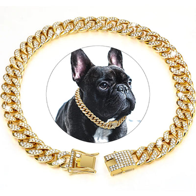 Diamond Cuban Dog Chain Collar