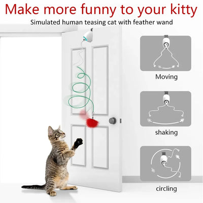 Interactive Electric Cat Toy Teaser Rope with Swinging Action AliExpress