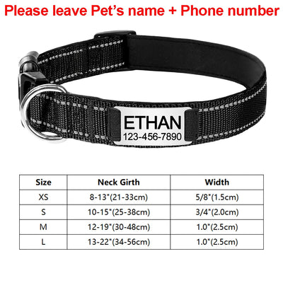 Personalized Reflective Dog Collar