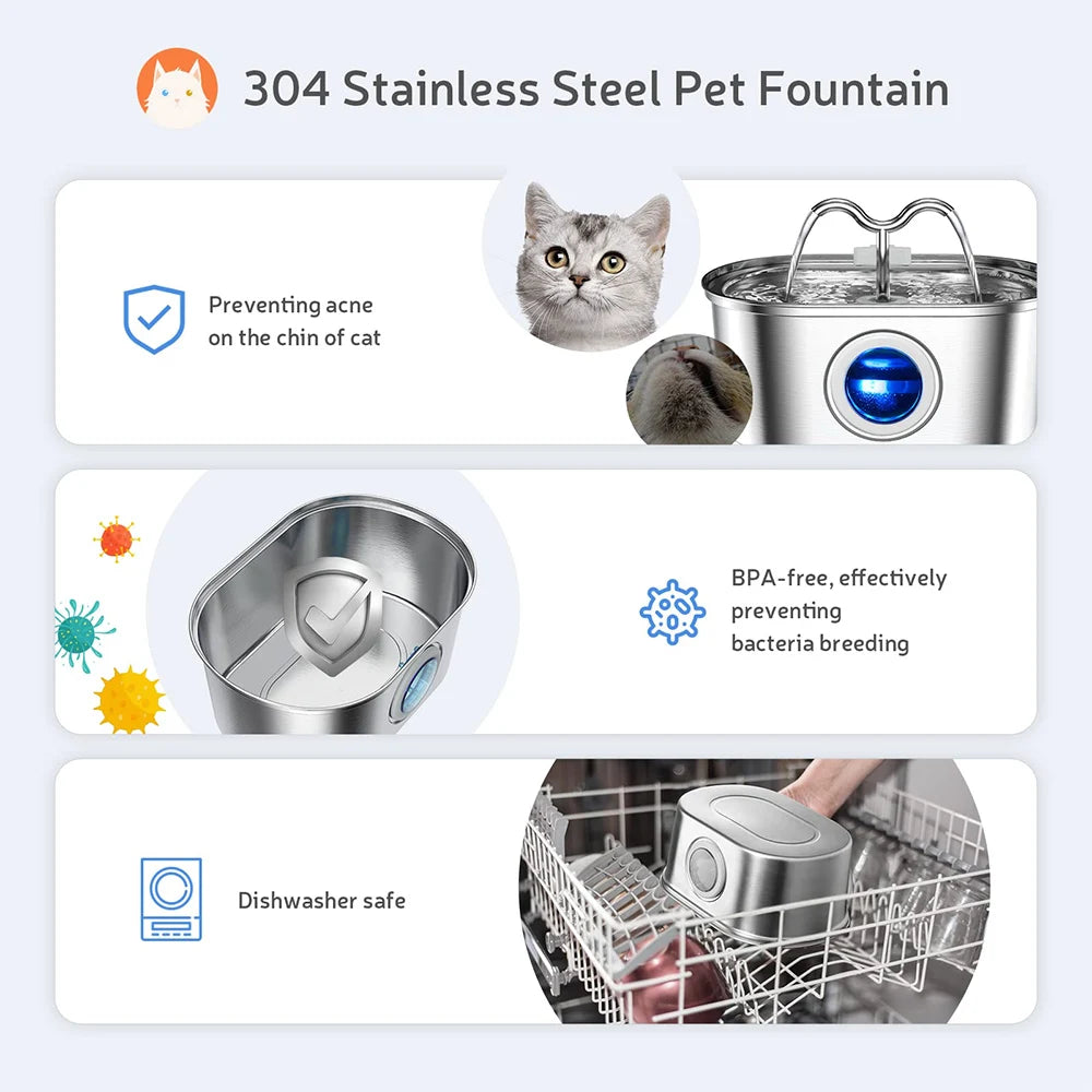 Stainless Steel Cat Water Fountain AliExpress