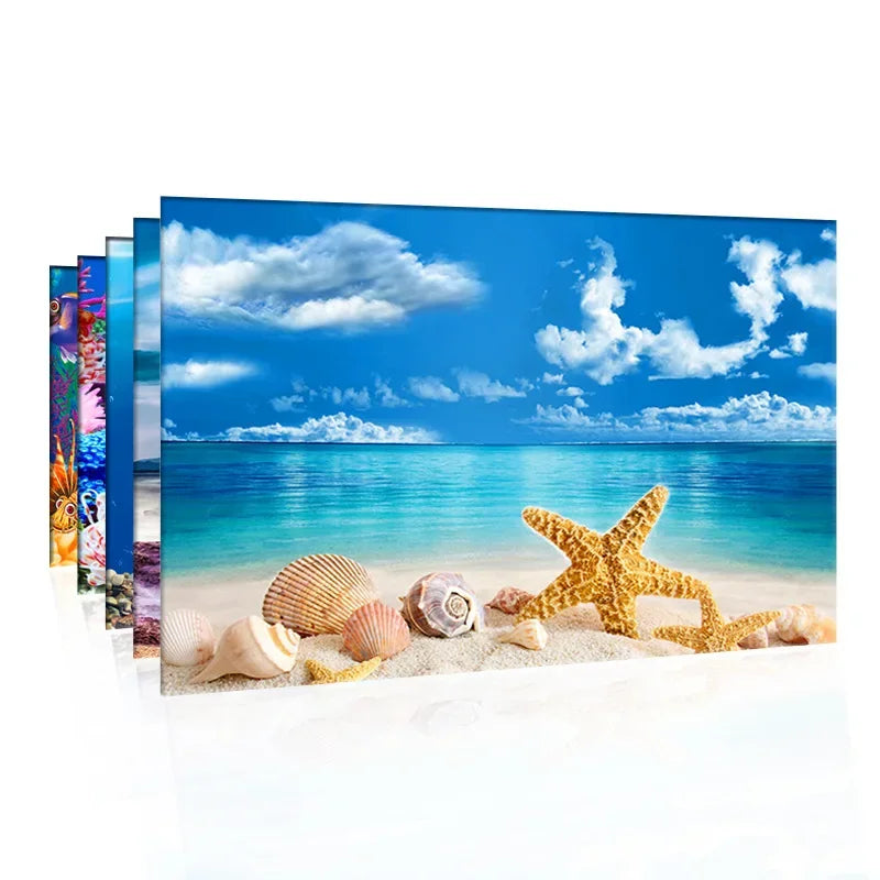 Ocean Aquascape Aquarium Background Sticker AliExpress