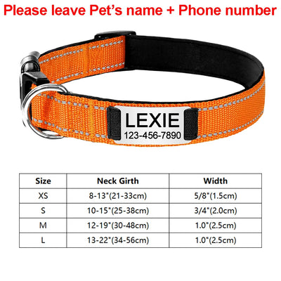 Personalized Reflective Dog Collar