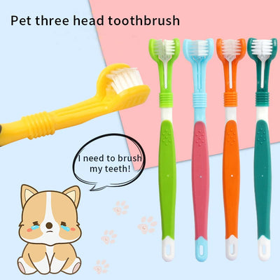 Three-Sided Pet Toothbrush for Effective Teeth Cleaning AliExpress