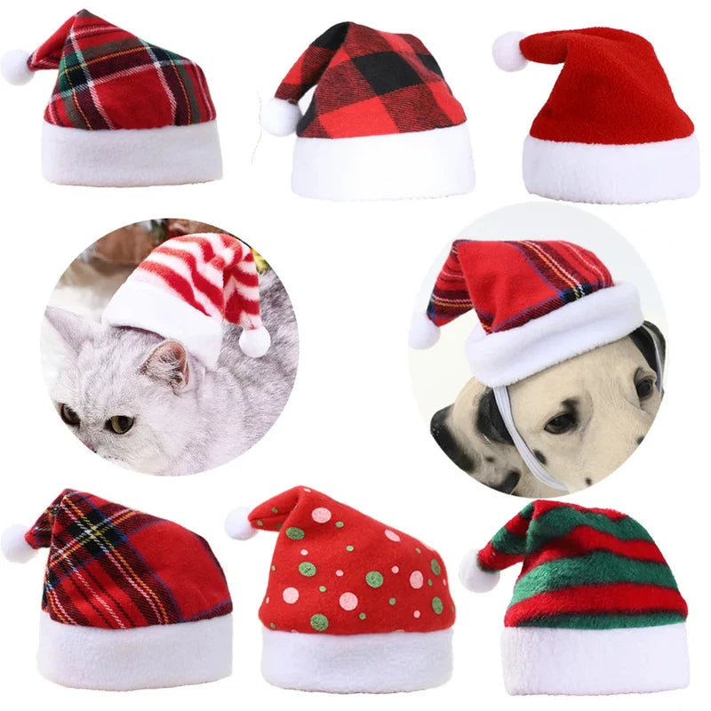 Pet Cat Dog Christmas Hat Cap Puppy Dog Accessories for Small Dogs Dog Costume Dog Hats for Cats Dog Costumes Pet Supplies Poochi Paws