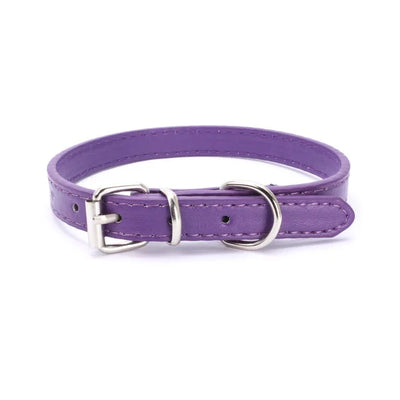 Adjustable Leather Dog Collar