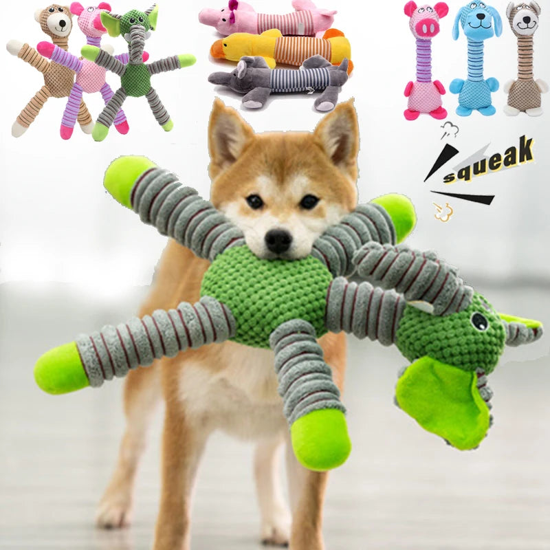 Indestructible Squeaky Plush Animal Toy for Large Dogs AliExpress