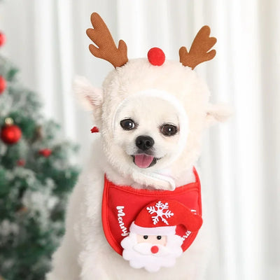 Christmas Pet Cat Dog Hat Santa Small Puppy Xmas Holiday Costume Ornaments Cosplay Props Caps 2025 Christmas Party Pet Supplies Poochi Paws