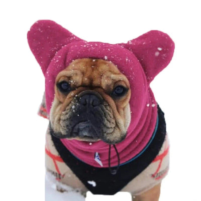 Winter Pet Hat Fleece Adjustable Dog Warm Hat Ears Hoodie Cold Weather Warm Caps for Pets Medium to Large Dog Kitten Cat Hiking Poochi Paws