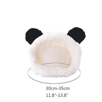 Cute Bear Rabbit Hooded Pet Cat Dog Accessories Cosplay Cat Hat Winter Lovely New Year Puppy Headgear Soft Velvet Pets Supplies Poochi Paws