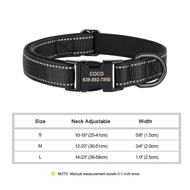 Personalized Reflective Dog Collar